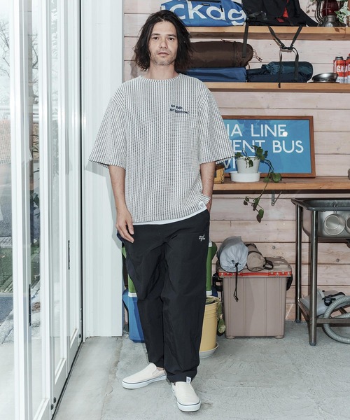 No Rain No Rainbow(ノーレインノーレインボー)の「mp14822-nylon easy pants with two-tone embroidery ナイロンイージーパンツ(NR26S-21)(その他パンツ・メンズ・カモフラージュ/ブラック/オリーブ・XL/L/M/S)」の19枚目の写真