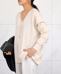 AP STUDIO（エーピーストゥディオ）の「*シーアイランドVネックニット（ニット/セーター）」