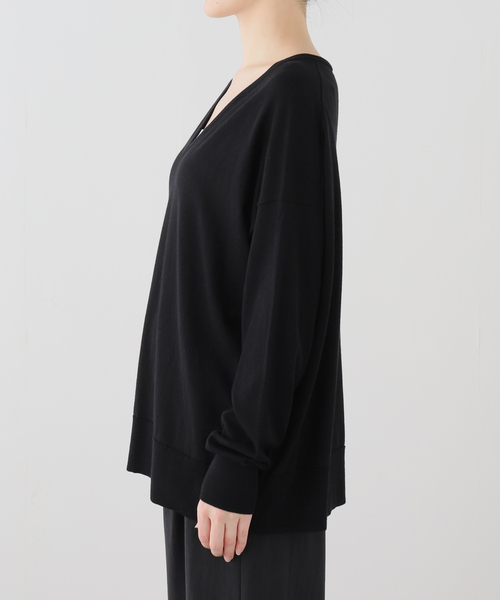 EVERYDAY I LIKE.(エヴリディアイライク)の「*シーアイランドVネックニット(ニット/セーター・レディース・アイボリー/ブラック・FREE)」の16枚目の写真