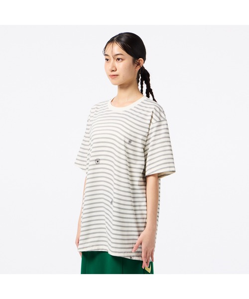 hummel（ヒュンメル）の「hummel/ヒュンメルHMP ﾊﾝｿﾃﾞTｼｬﾂ（Tシャツ/カットソー・レディース・アイボリー/ブルー/ネイビー・S/M/L/XL）」の9枚目の写真
