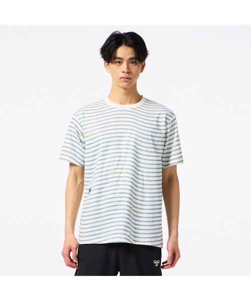 hummel（ヒュンメル）の「hummel/ヒュンメルHMP ﾊﾝｿﾃﾞTｼｬﾂ（Tシャツ/カットソー・レディース・アイボリー/ブルー/ネイビー・S/M/L/XL）」の12枚目の写真