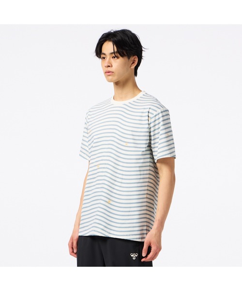 hummel（ヒュンメル）の「hummel/ヒュンメルHMP ﾊﾝｿﾃﾞTｼｬﾂ（Tシャツ/カットソー・レディース・アイボリー/ブルー/ネイビー・S/M/L/XL）」の13枚目の写真