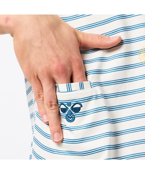 hummel（ヒュンメル）の「hummel/ヒュンメルHMP ﾊﾝｿﾃﾞTｼｬﾂ（Tシャツ/カットソー・レディース・アイボリー/ブルー/ネイビー・S/M/L/XL）」の17枚目の写真