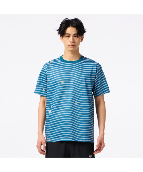 hummel（ヒュンメル）の「hummel/ヒュンメルHMP ﾊﾝｿﾃﾞTｼｬﾂ（Tシャツ/カットソー・レディース・アイボリー/ブルー/ネイビー・S/M/L/XL）」の4枚目の写真