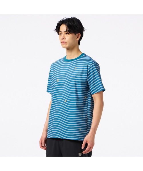 hummel（ヒュンメル）の「hummel/ヒュンメルHMP ﾊﾝｿﾃﾞTｼｬﾂ（Tシャツ/カットソー・レディース・アイボリー/ブルー/ネイビー・S/M/L/XL）」の5枚目の写真