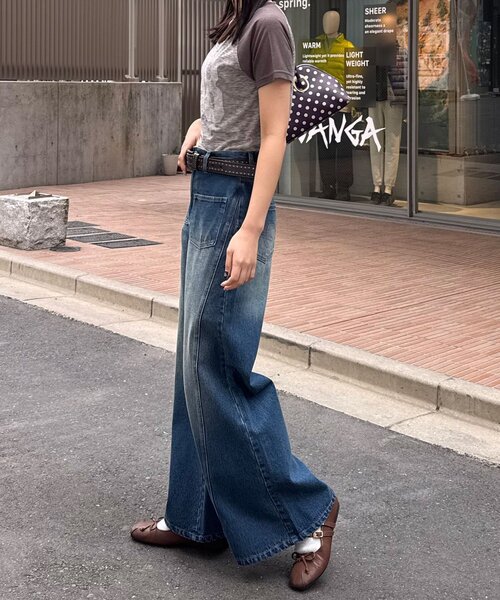 CIAOPANIC（チャオパニック）の「コンパクトナンバリングシアーラグランTEE（Tシャツ/カットソー・レディース・グレー/アイボリー/レッド・ONE SIZE）」の11枚目の写真