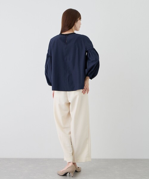 Jayro(ジャイロ)の「ネックデザインブラウス(シャツ/ブラウス・レディース・ネイビー/ホワイト系その他・M)」の10枚目の写真