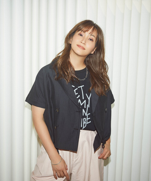 FREAK'S STORE（フリークスストア）の「藤本美貴 × FREAK'S STORE/フリークスストア メッセージロゴ 半袖Tシャツ（Tシャツ/カットソー・レディース・ブラック/オフホワイト/レモンイエロー・SMALL/MEDIUM/LARGE）」の22枚目の写真
