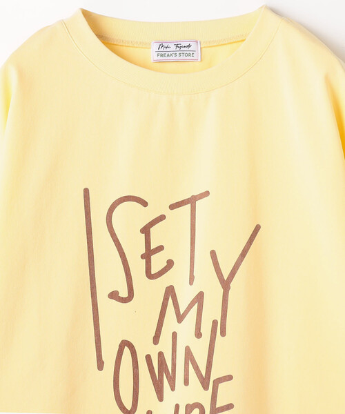 FREAK'S STORE（フリークスストア）の「藤本美貴 × FREAK'S STORE/フリークスストア メッセージロゴ 半袖Tシャツ（Tシャツ/カットソー・レディース・ブラック/オフホワイト/レモンイエロー・SMALL/MEDIUM/LARGE）」の13枚目の写真