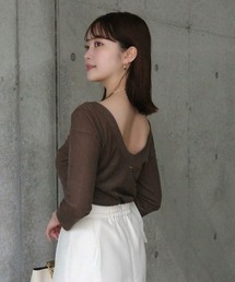 anuans | バックオープンシアーカットトップス(Tシャツ/カットソー)