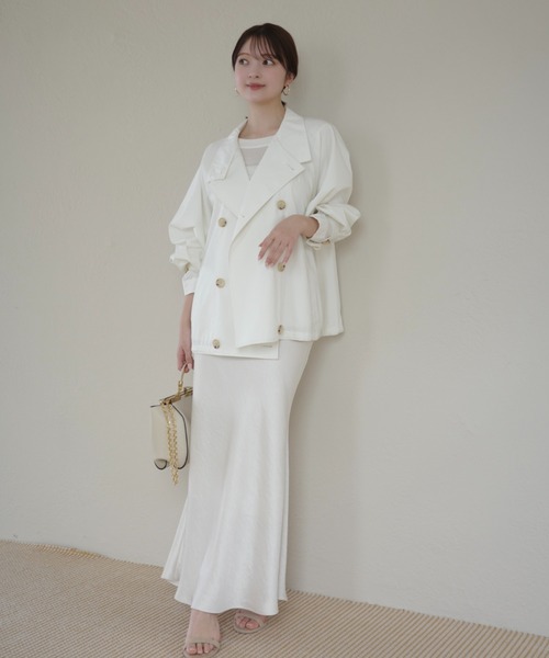 anuans（アニュアンス）の「バックオープンシアーカットトップス（Tシャツ/カットソー・レディース・ブラック/アイボリー/ブラウン・FREE）」の16枚目の写真