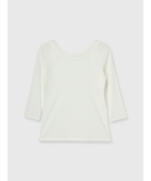 anuans（アニュアンス）の「バックオープンシアーカットトップス（Tシャツ/カットソー・レディース・ブラック/アイボリー/ブラウン・FREE）」の17枚目の写真