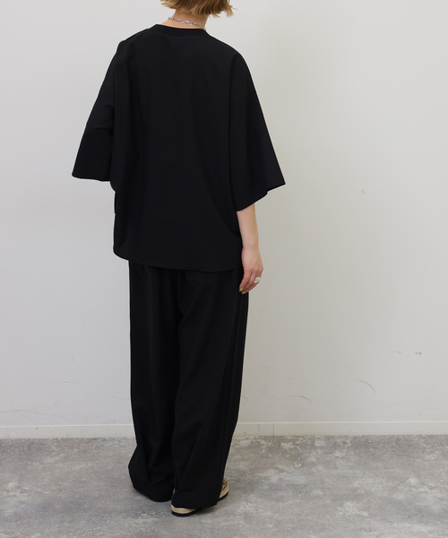 JOURNAL STANDARD LUXE（ジャーナルスタンダード　ラックス）の「トロピカル タックパンツ（その他パンツ・レディース・チャコールグレー/ブラック・FREE）」の6枚目の写真