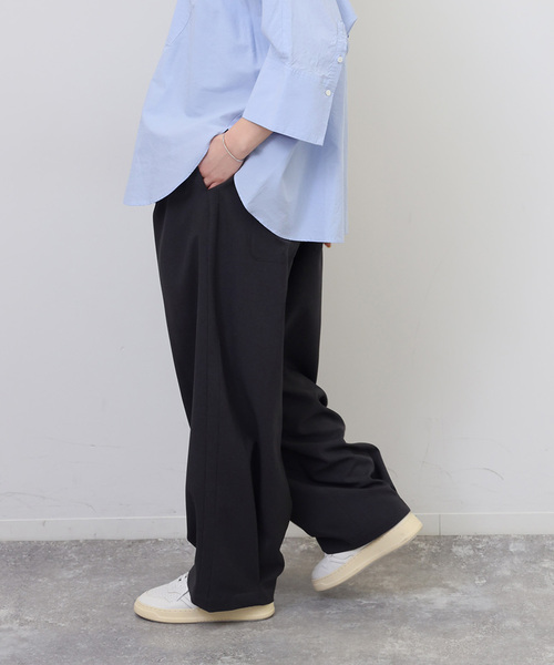 JOURNAL STANDARD LUXE（ジャーナルスタンダード　ラックス）の「トロピカル タックパンツ（その他パンツ・レディース・チャコールグレー/ブラック・FREE）」の9枚目の写真