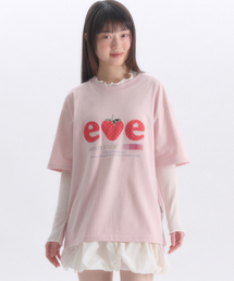 ストロベリー アプリケ刺繍 半袖Tシャツ AS1308 (ピンク)