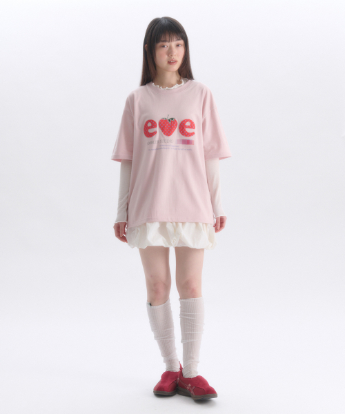 ambler(エムブラー)の「ストロベリー アプリケ刺繍 半袖Tシャツ AS1308 (ピンク)(Tシャツ/カットソー・レディース・その他・MEDIUM/FREE/SMALL)」の10枚目の写真