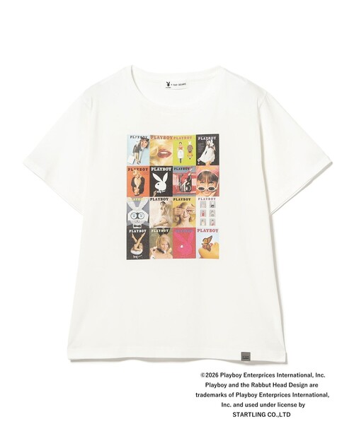 PLAYBOY（プレイボーイ）の「【別注】PLAY BOY / ビッグ Tシャツ（Tシャツ/カットソー・レディース・ホワイト/ブラック・ONE SIZE）」の3枚目の写真
