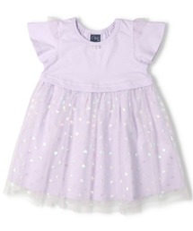 Crescent（クレッセント）の「ハート柄チュールスカート半袖ワンピース（ワンピース）」