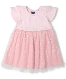 Crescent（クレッセント）の「ハート柄チュールスカート半袖ワンピース（ワンピース）」