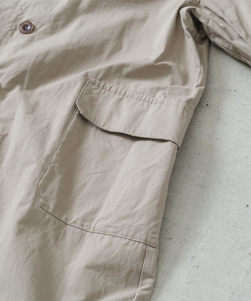 quadro（クオドロ）の「綿麻ウェザーショップコート（ステンカラーコート・メンズ・チャコール・MEDIUM）」の10枚目の写真