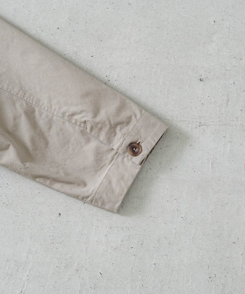 quadro（クオドロ）の「綿麻ウェザーショップコート（ステンカラーコート・メンズ・チャコール・MEDIUM）」の15枚目の写真