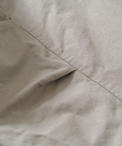 quadro（クオドロ）の「綿麻ウェザーショップコート（ステンカラーコート・メンズ・チャコール・MEDIUM）」の14枚目の写真