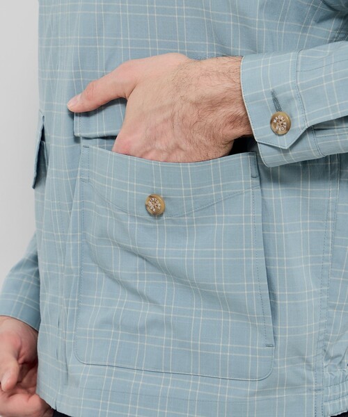 MACKINTOSH LONDON（マッキントッシュ ロンドン）の「ハリントンシャツジャケット（ブルゾン・メンズ・グレー系その他/ライトブルー・40/38/42）」の9枚目の写真