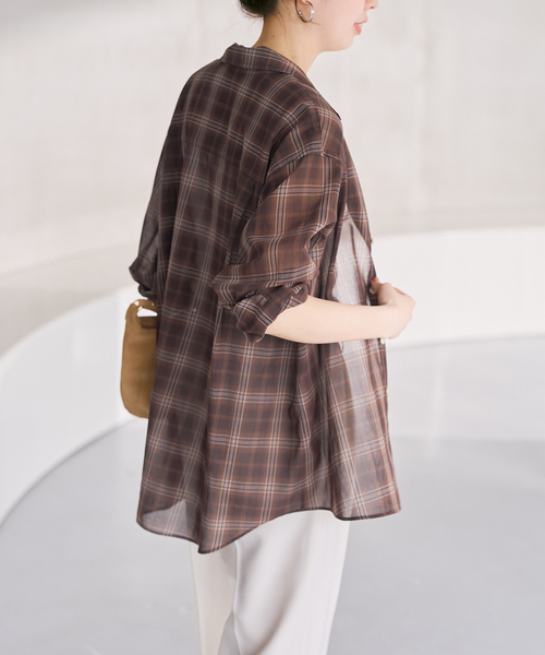 Spick & Span（スピックアンドスパン）の「コットンボイルチェックシャツ（シャツ/ブラウス・レディース・その他9/その他4/その他6/マルチ・FREE）」の22枚目の写真