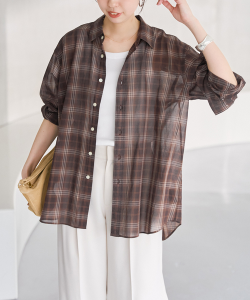 Spick & Span（スピックアンドスパン）の「コットンボイルチェックシャツ（シャツ/ブラウス・レディース・その他9/その他4/その他6/マルチ・FREE）」の21枚目の写真