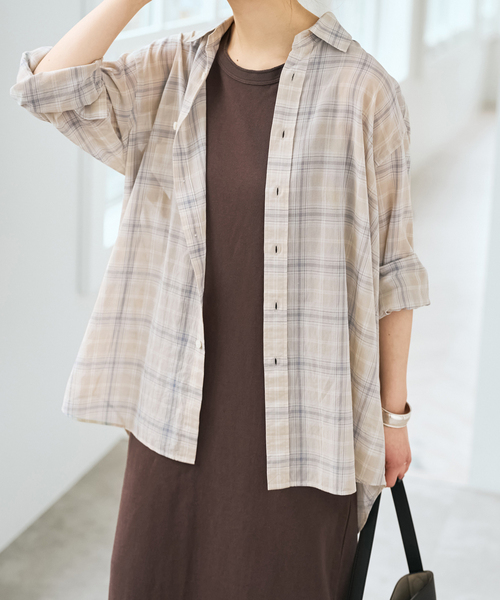 Spick & Span（スピックアンドスパン）の「コットンボイルチェックシャツ（シャツ/ブラウス・レディース・その他9/その他4/その他6/マルチ・FREE）」の19枚目の写真