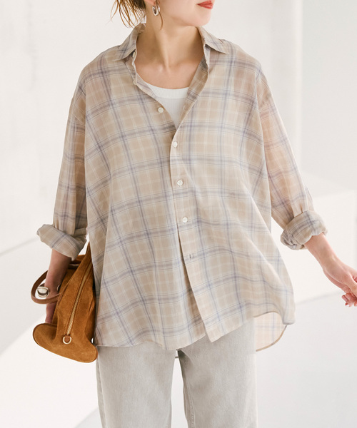 Spick & Span（スピックアンドスパン）の「コットンボイルチェックシャツ（シャツ/ブラウス・レディース・その他9/その他4/その他6/マルチ・FREE）」の15枚目の写真