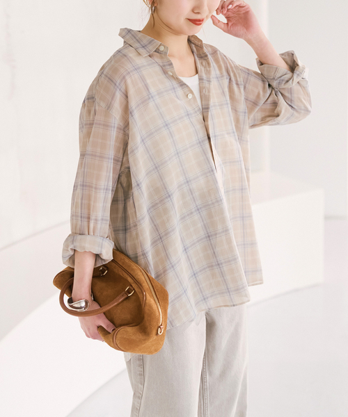 Spick & Span（スピックアンドスパン）の「コットンボイルチェックシャツ（シャツ/ブラウス・レディース・その他9/その他4/その他6/マルチ・FREE）」の12枚目の写真