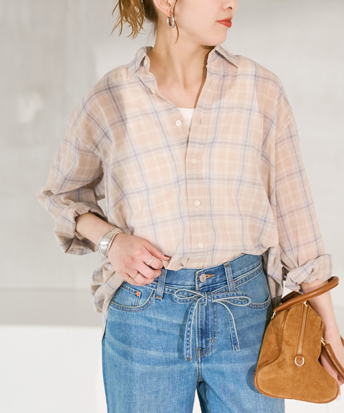 Spick & Span（スピックアンドスパン）の「コットンボイルチェックシャツ（シャツ/ブラウス・レディース・その他9/その他4/その他6/マルチ・FREE）」の8枚目の写真