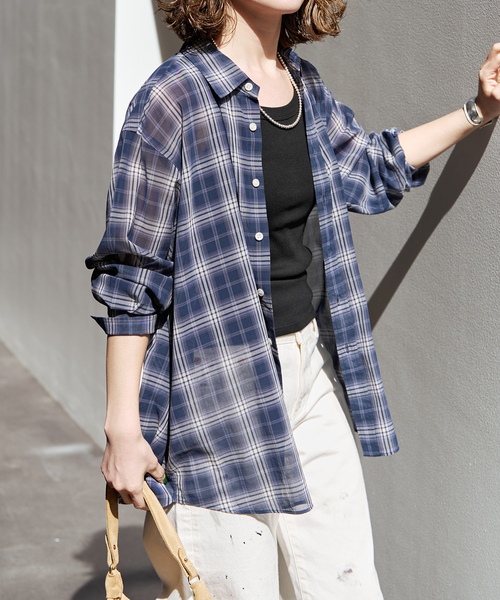 Spick & Span（スピックアンドスパン）の「コットンボイルチェックシャツ（シャツ/ブラウス・レディース・その他9/その他4/その他6/マルチ・FREE）」の7枚目の写真