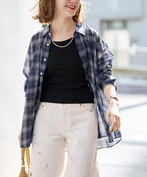 Spick & Span（スピックアンドスパン）の「コットンボイルチェックシャツ（シャツ/ブラウス・レディース・その他9/その他4/その他6/マルチ・FREE）」の5枚目の写真