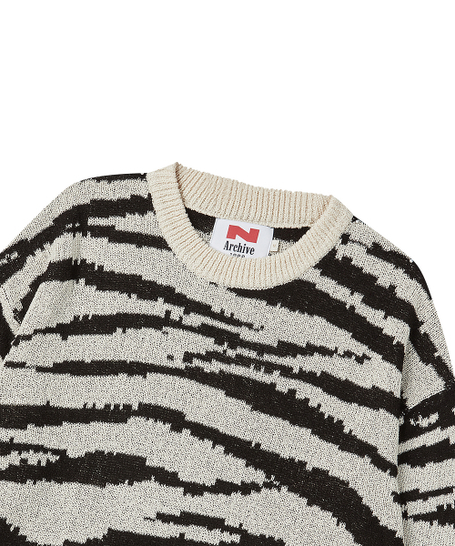 Beyond Closet（-）の「[COLLECTION LINE] ニュー ワイルド ゼブラ プルオーバー ニット アイボリー（ニット/セーター・メンズ・その他・SMALL/MEDIUM）」の4枚目の写真
