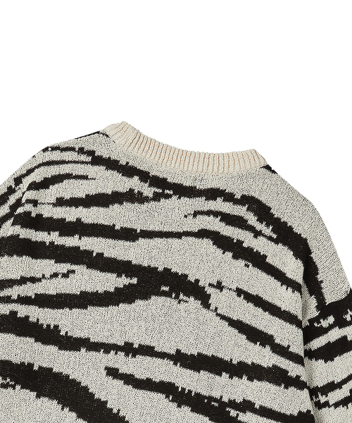 Beyond Closet（-）の「[COLLECTION LINE] ニュー ワイルド ゼブラ プルオーバー ニット アイボリー（ニット/セーター・メンズ・その他・SMALL/MEDIUM）」の5枚目の写真