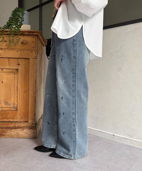 Thevon(ゼボン)の「ペイントデニム(デニムパンツ・レディース・ブルー・M/L)」の7枚目の写真