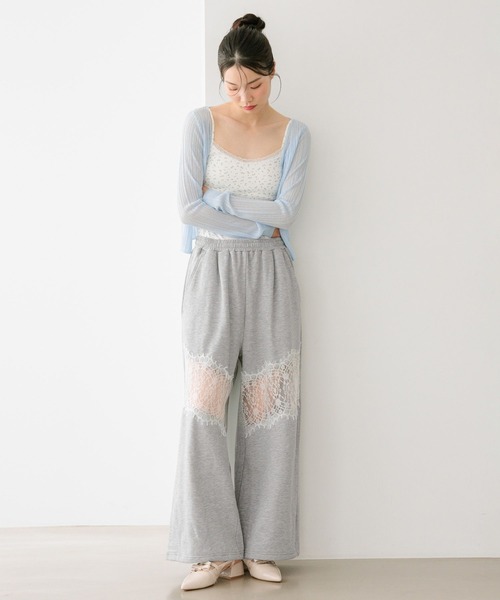 Heather(ヘザー)の「カップ付きレーストリムキャミ 664026(キャミソール・レディース・アイボリー/グレー/ホワイト系その他・M/S)」の9枚目の写真