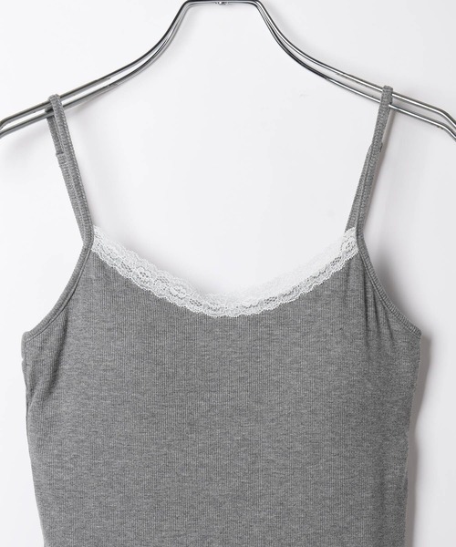 Heather(ヘザー)の「カップ付きレーストリムキャミ 664026(キャミソール・レディース・アイボリー/グレー/ホワイト系その他・M/S)」の13枚目の写真