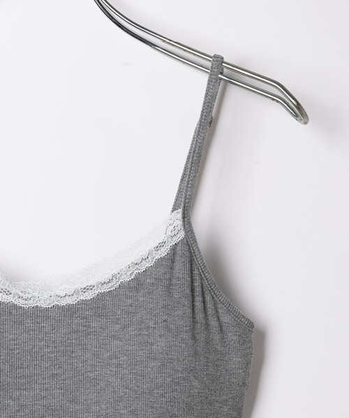 Heather(ヘザー)の「カップ付きレーストリムキャミ 664026(キャミソール・レディース・アイボリー/グレー/ホワイト系その他・M/S)」の14枚目の写真