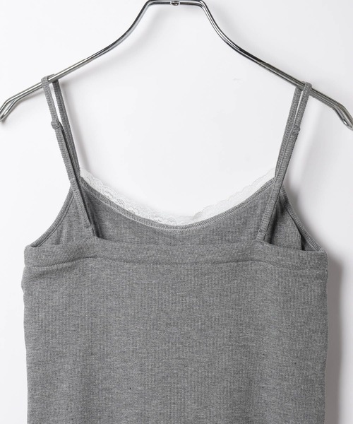 Heather(ヘザー)の「カップ付きレーストリムキャミ 664026(キャミソール・レディース・アイボリー/グレー/ホワイト系その他・M/S)」の16枚目の写真