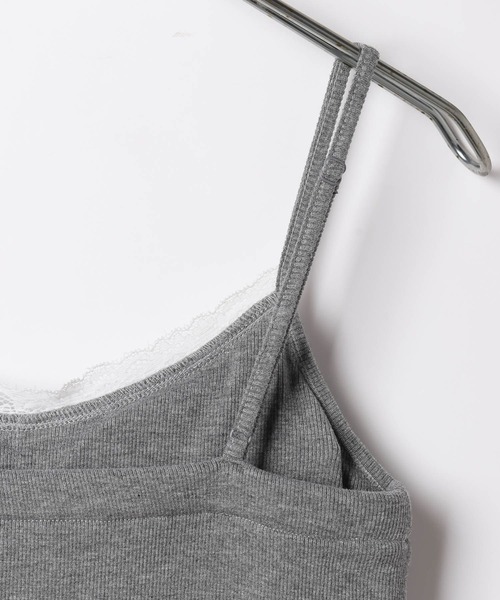 Heather(ヘザー)の「カップ付きレーストリムキャミ 664026(キャミソール・レディース・アイボリー/グレー/ホワイト系その他・M/S)」の17枚目の写真