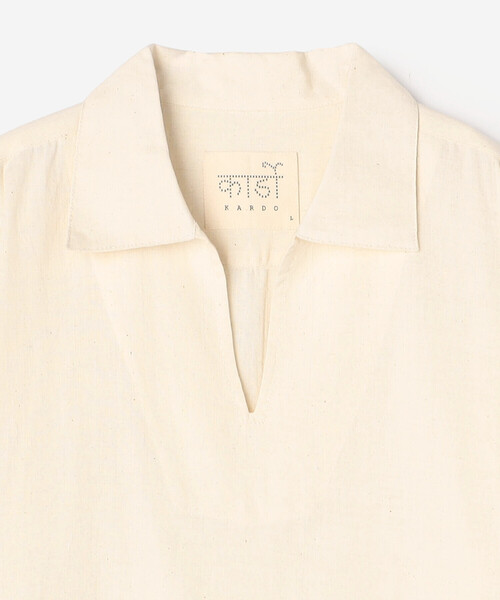 Bshop(ビショップ)の「KARDO | スキッパーカラー 長袖シャツ MEN(シャツ/ブラウス・メンズ・Nat・M/L)」の9枚目の写真