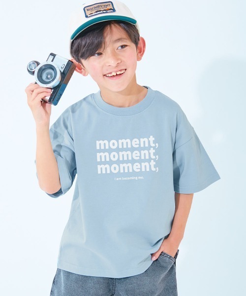 devirock（デビロック）の「【ひやシャリ】接触冷感 デビラボ BIGシルエット プリント半袖Tシャツ（Tシャツ/カットソー・キッズ・ピンク系1/ブルー系1/オレンジ系1/イエロー系1/ピンク系2/ライラック系1/ホワイト系1/ホワイト系2/ブラック系1/パープル系1/グリーン系2/グリーン系1/ライトグレー系1/ブルー系2・90cm/100cm/110cm/120cm/130cm/140cm/150cm/160cm）」の8枚目の写真
