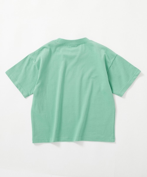 devirock（デビロック）の「【ひやシャリ】接触冷感 デビラボ BIGシルエット プリント半袖Tシャツ（Tシャツ/カットソー・キッズ・ピンク系1/ブルー系1/オレンジ系1/イエロー系1/ピンク系2/ライラック系1/ホワイト系1/ホワイト系2/ブラック系1/パープル系1/グリーン系2/グリーン系1/ライトグレー系1/ブルー系2・90cm/100cm/110cm/120cm/130cm/140cm/150cm/160cm）」の21枚目の写真