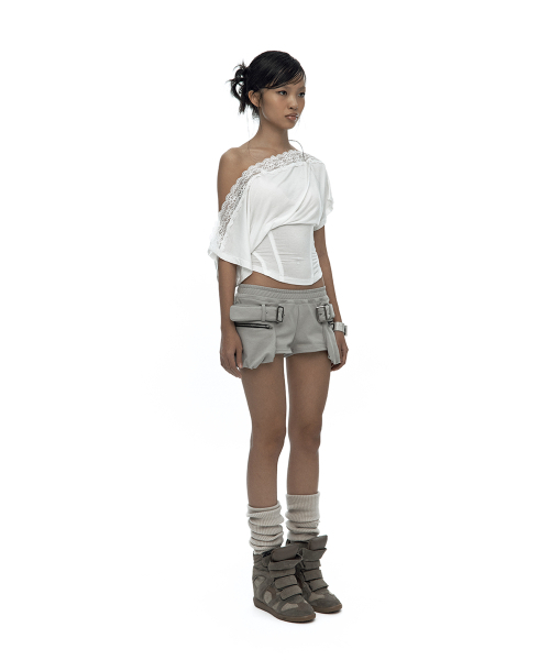 KASHIKO(カシコ)の「Lace One Shoulder Corset Tee White(Tシャツ/カットソー・レディース・その他・SMALL/MEDIUM)」の5枚目の写真