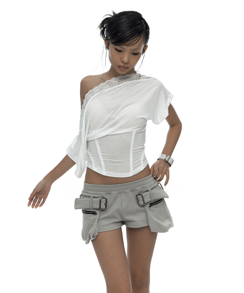 KASHIKO(カシコ)の「Lace One Shoulder Corset Tee White(Tシャツ/カットソー・レディース・その他・SMALL/MEDIUM)」の10枚目の写真