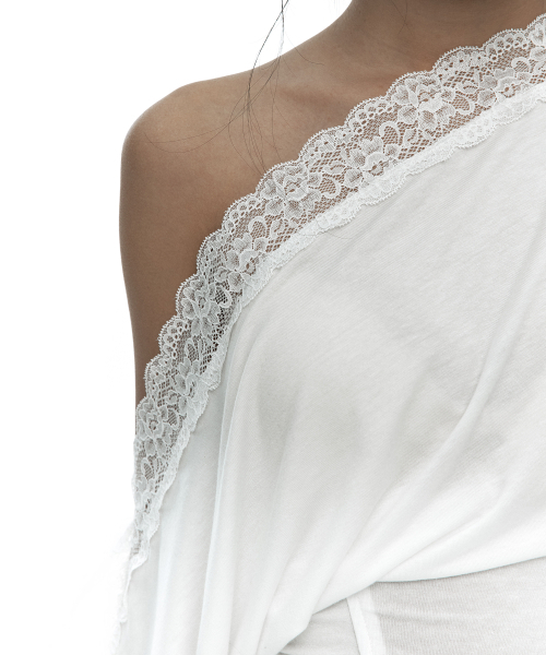KASHIKO(カシコ)の「Lace One Shoulder Corset Tee White(Tシャツ/カットソー・レディース・その他・SMALL/MEDIUM)」の12枚目の写真