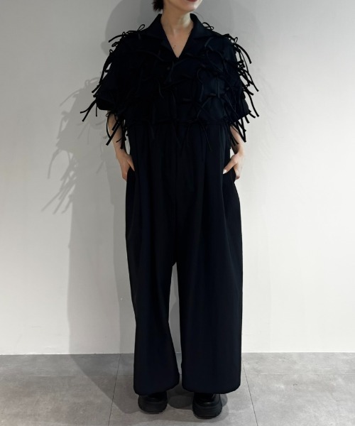 PERNA(ペルナ)の「リボンリボンオールインワン(つなぎ/オールインワン・レディース・アイボリー/ブラック・LARGE/MEDIUM)」の18枚目の写真